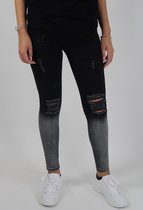 Dames Slim Fit Jeans Black Grey Ripped