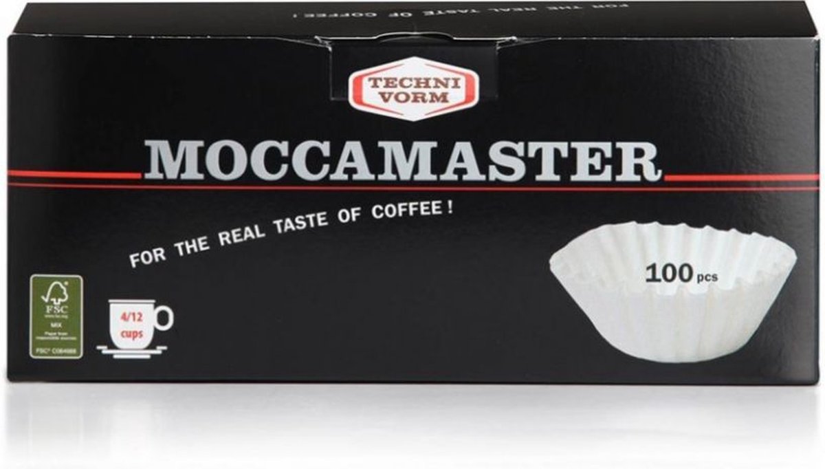 Moccamaster korf filter papier (4-12 kopjes) - 100 stuks