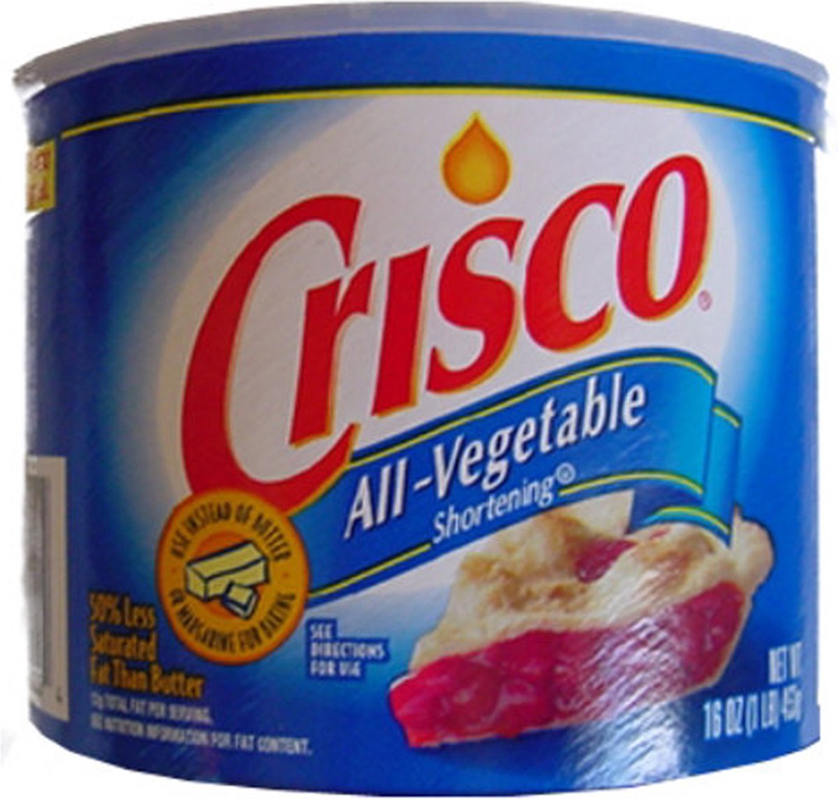 Crisco - Shortening tout végétal à saveur de beurre (graisse végétale) -  12x 453g