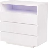 Ladekast met led-verlichting inbegrepen - 3 lades en 1 nis - LUX