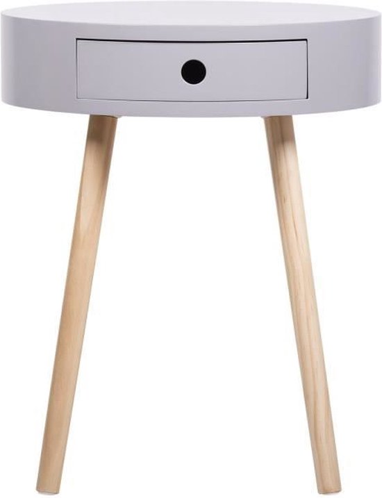 Table D'appoint, 100% BOIS MASSIF DE PIN, Couleur Noyer | Leroy Merlin