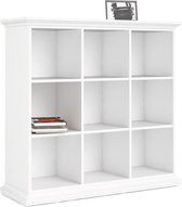 Bibliotheek 3x3 dozen - Wit - L 125,4 x D 41,6 x H 119,9 cm