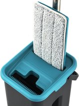 Thuys Vloerwisser - Dweil - Vloermop - Vloerwisser - Mop - Dweilsysteem - Dweilset - Microfiber - Met Emmer - Complete Set