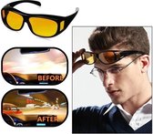 nachtbril auto - nachtbril overzetbril-  Mistbril en autobril - 2-in-1 - UV400 Polarized - Nachtblindheid Nightvision - nachtbril dames -  nachtbril heren