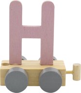 Lettertrein H roze | * totale trein pas vanaf 3, diverse, wagonnetjes bestellen aub