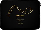 Laptophoes 13 inch - F1 - Circuit - Monaco - Laptop sleeve - Binnenmaat 32x22,5 cm - Zwarte achterkant - Cadeau voor man