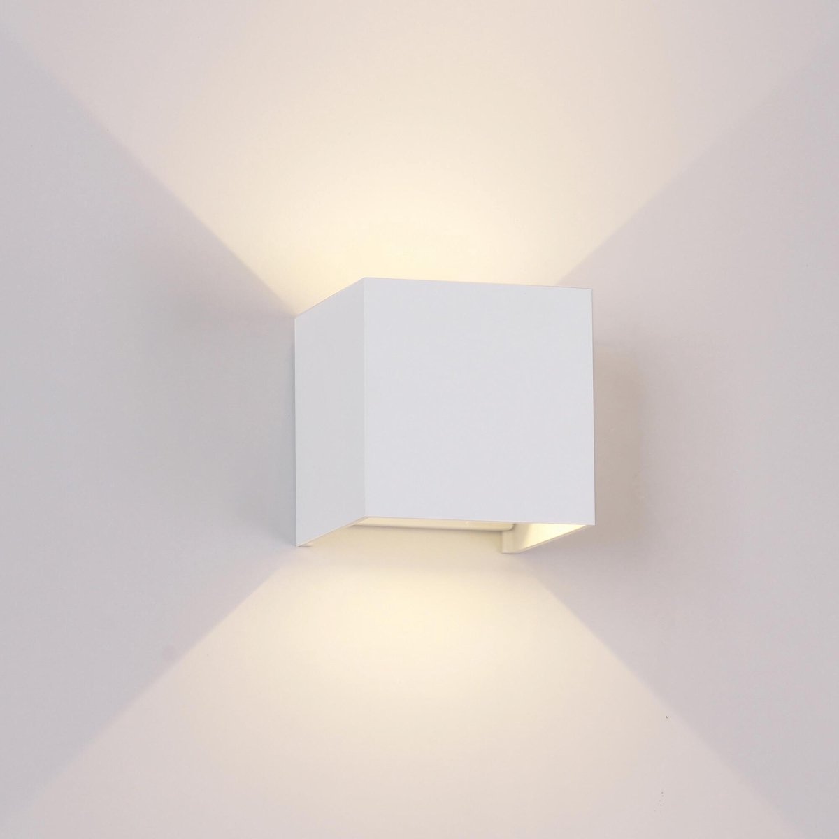DAVOS Wandlamp LED 2x6W/550lm Vierkant Wit