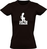 Use The Force | Dames T-shirt | Zwart | Star Wars | Darth Vader | Sith | Come To Dark Side | Toilet | Sanitair | WC