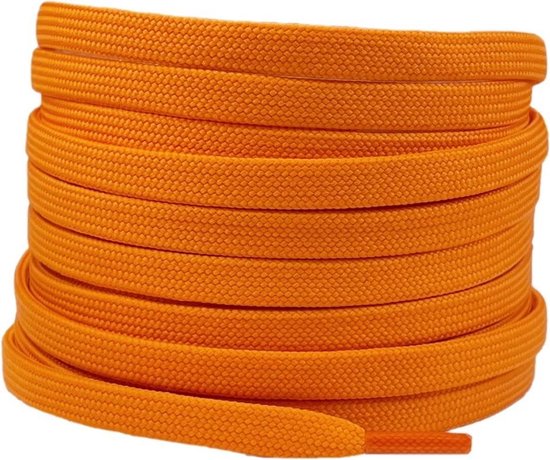 Lacets plats 8mm polyester Oranje 150cm