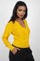 Voodoo Vixen Cardigan -XXL- Julia 40s Geel