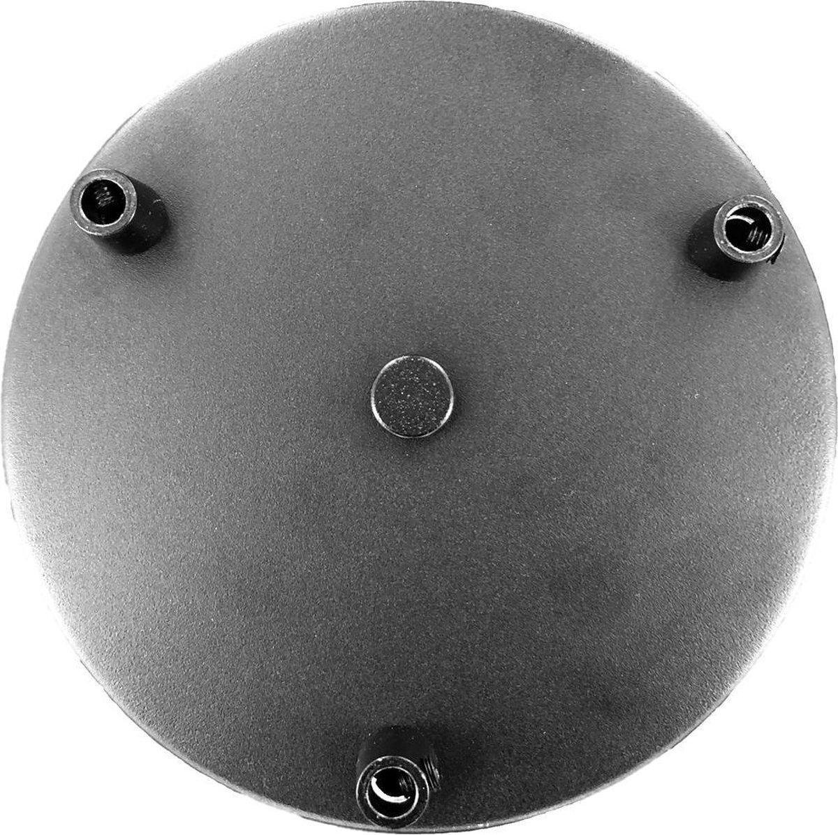 Snoerboer grote plafondkap Ø35 cm - zwart rond