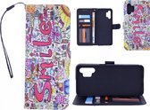 Bookcase Geschikt voor: Samsung Galaxy A32 5G hoesje met print - Smile Graffiti