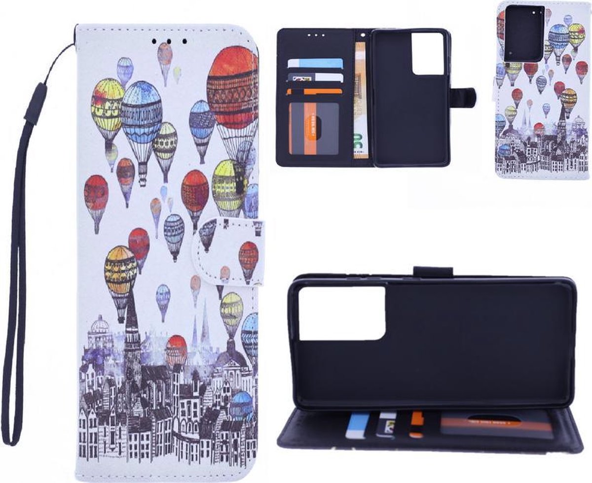 Bookcase Geschikt voor: Samsung Galaxy S21 Ultra hoesje met print - Air Balloon