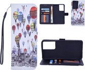 Samsung Galaxy S21 Ultra Bookcase hoesje met print - Air Balloon