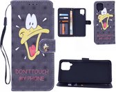 Samsung Galaxy A22 4G Bookcase hoesje met print - Don't Touch My Phone Duck 3D