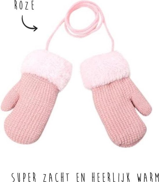 Handschoenen baby/peuter - leeftijd 0 t/m 2 jaar – Roze