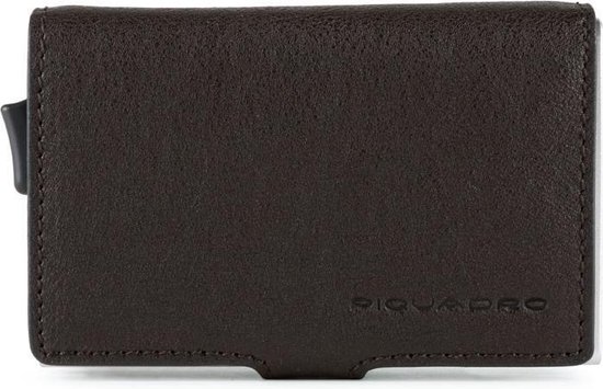 Piquadro Blue Square Porte-cartes de crédit RFID en cuir 7 cm