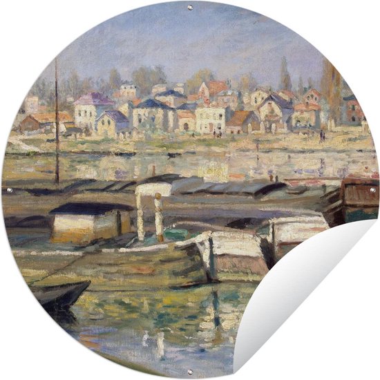 Tuincirkel De Seine bij Asnières - Claude Monet - 60x60 cm - Ronde Tuinposter - Buiten