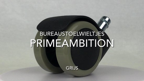 PrimeAmbition Bureaustoel wieltjes - Grijs Zwart - 11mm / 50mm – Zwenkwielen  -... | bol