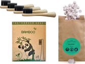 green-goose® Bamboe Philips Sonicare Opzetborstels Kids | 4 Stuks | Met Signal Kinder Tandpasta (tot 6 jaar) | Actief Houtskool Opzetborsteltjes | Milieuvriendelijk | Eco | Duurzaa