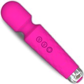 Wand vibrator – Fluisterstil & waterdicht – Pleasure pink – 20 Vibratie standen – 8 vibratie niveaus – Clitoris stimulator voor vrouwen – Sex toys voor koppels – Oplaadbaar – Pocketformaat