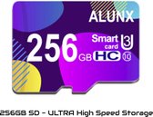 256GB "High Speed" Micro SD incl. adapter - Zeer Snel - HQ Storage