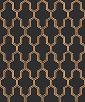 Wall Fabric geometric black - WF121025