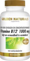 Golden Naturals Vitamine B12 1000 mcg (100 veganistische zuigtabletten)