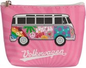 Volkswagen Portemonnee | VW Kleingeldportemonnee | 12 x 10 cm | Roze