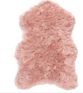 Schapenvacht - Imitatie Bont - Furdale roze - 60 x 95 cm - Decoratie kleed - Huiskleed - Harig kleed