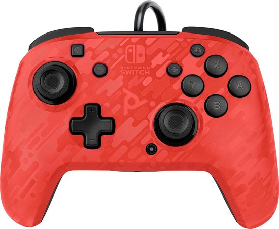 PDP - Nintendo Switch Faceoff Controller Deluxe Audio - Camo Red | bol
