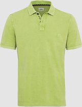 Short-Sleeve Poloshirt Made From Pure Cotton Lime