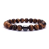 Natuurstenen armband | chestnut | kralen armband | bruin