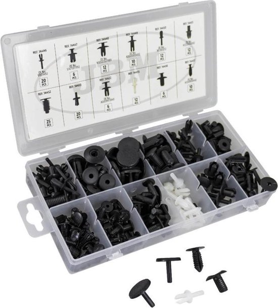 thumbnail image 2 of 15x Dark Grey Spread Rivets Fixing Clips For Mercedes – OE A1239900092 By E.CO. S.r.l. 2 of 5
