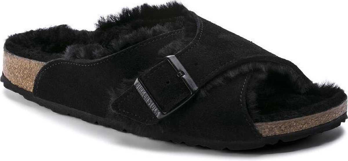 Birkenstock Arosa Pantoffels Zwart Suede Lamswol Maat 36 | bol.com