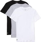 Lacoste Crewneck Label Logo T-Shirt 3-Pack Black/Grey/White