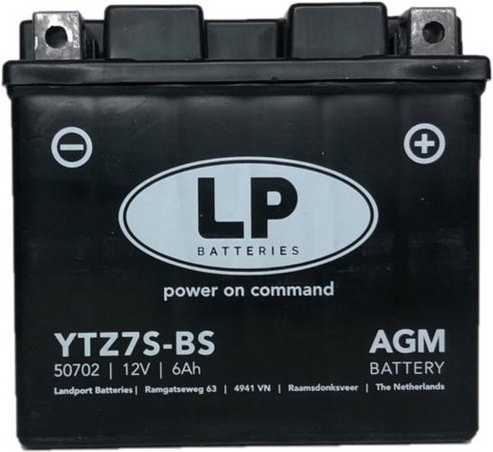 Batterie Landport AGM - 12V 6Ah - Sans entretien (YTZ7S- BS)