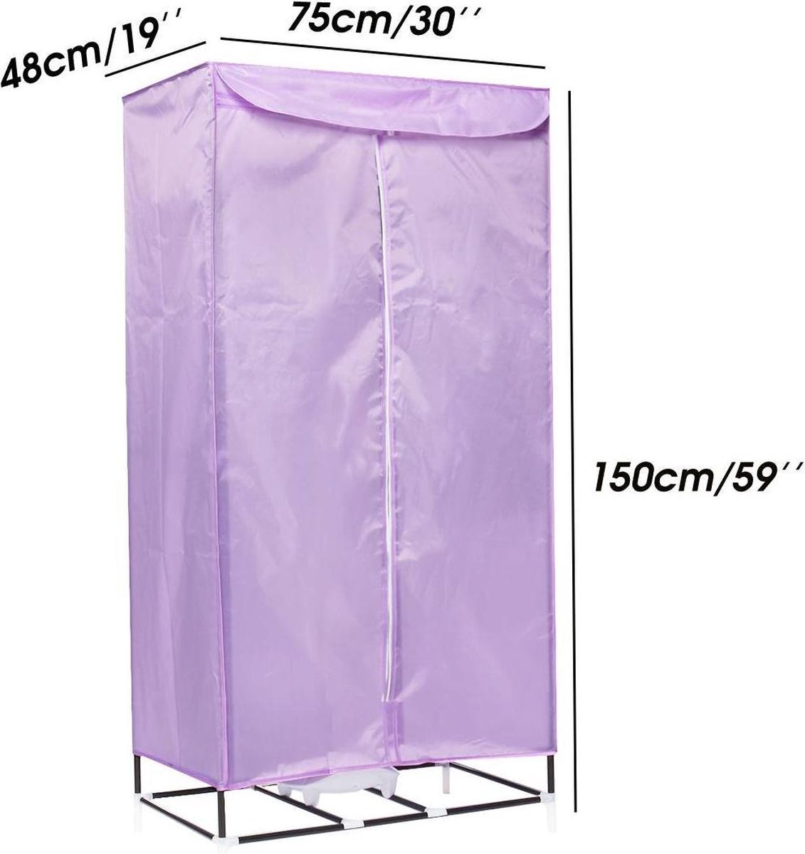 Sèche-linge électrique pliant 900W Portable Air chaud Bébé chiffon