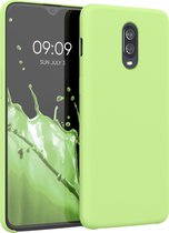 kwmobile telefoonhoesje voor OnePlus 6T - Hoesje met siliconen coating - Smartphone case in groene tomaat