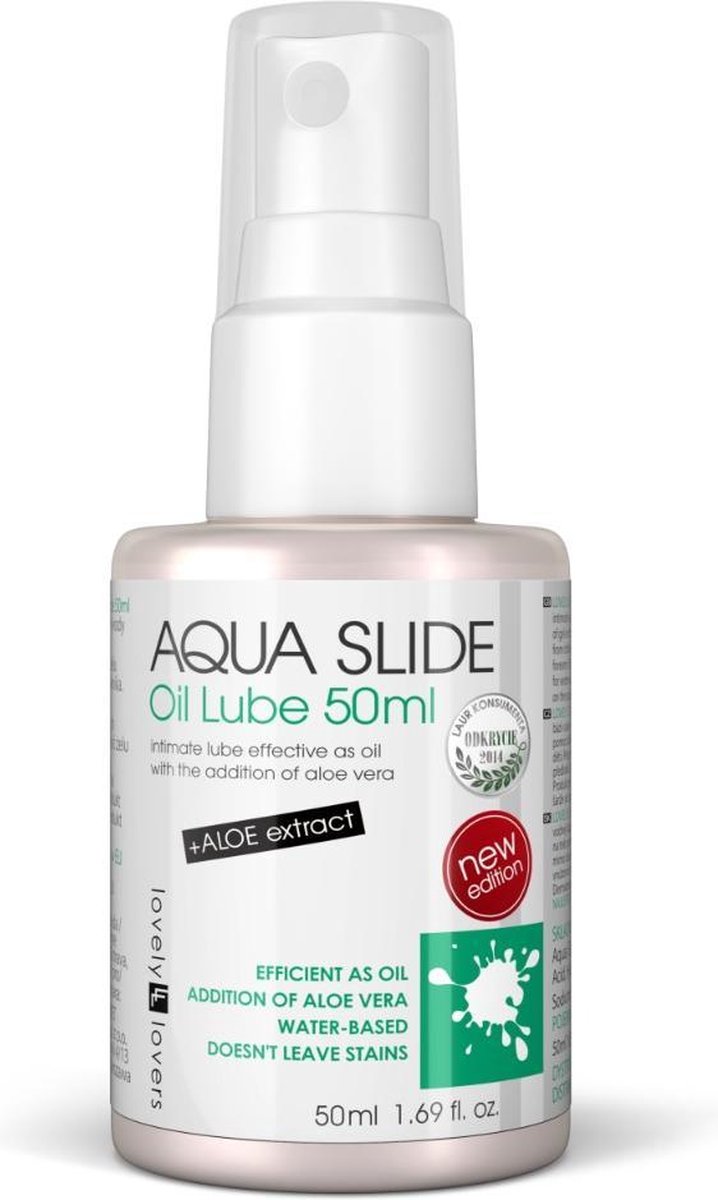 Goedkoopste Aqua Slide Oil Lube intieme olie op waterbasis met aloë vera 50ml