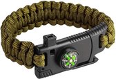 Paracord survival armband - Donkergroen - 5-in-1