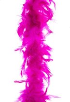 Carnaval verkleed veren Boa kleur fuchsia roze van 2 meter - Verkleedkleding accessoire