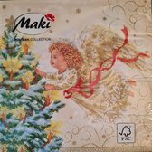 Pol-maki - servetten - 33 x 33 - lunchservetten - Angel & Christmas Tree