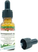 Hennep Olie Puur 20ml Pipetfles - Onbewerkte Hennepzaad Olie voor Huid en Haar - Hennepolie, Hemp Seed Oil