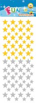 Zigzag Island Poster - Stars Gold/silver Stickers - Multicolor