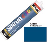 Soudal Silirub Color - Siliconekit - Montagekit - ook voor sanitaire ruimten - koker 310 ml - RAL 5010 - Gentiaanblauw