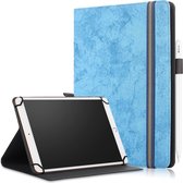 Universele Denver Tablet Hoes - Wallet Book Case - Auto Sleep/Wake - Licht Blauw