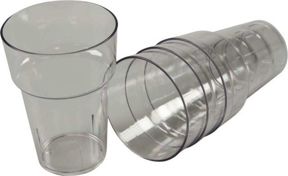 Glas, bierglas, onbreekbaar, pETG, durable (500x), 280ml, transparant 24 stuks