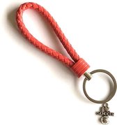 Sleutelhanger - Rood - Voetbal - I Love Soccer - Sport - Hanger - Leer - SportPresent - Sportsieraad - Sieraden - Team - Teamkado