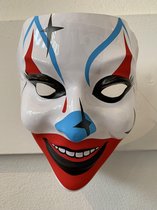 Masker Witte Clown PVC plastic 1 stuks